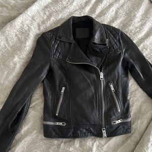 Sheep skin all saints biker leather jacket